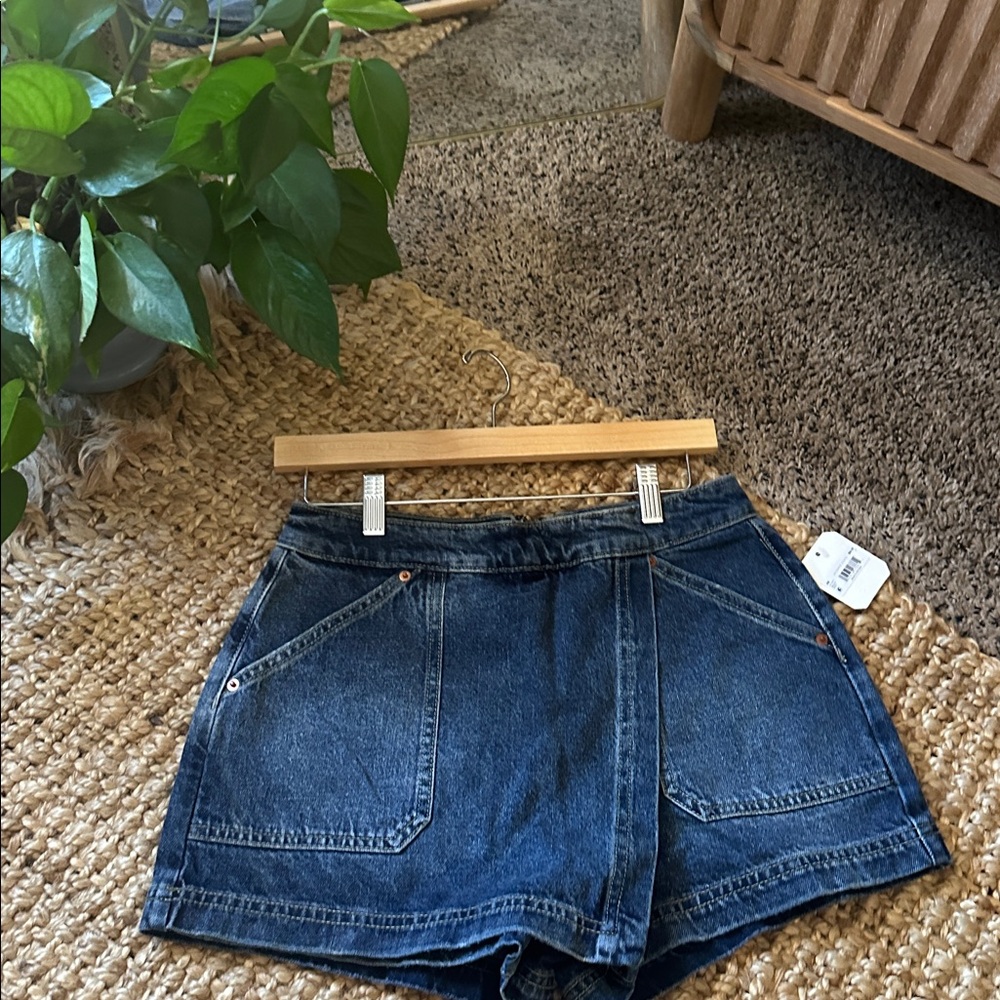 Denim High-Waisted Shorts